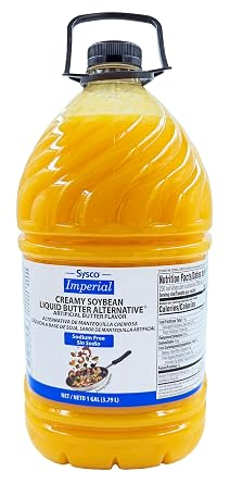 Sysco Grill-On | Creamy Soybean Liquid Butter Alternative Oil | Salt Free | Kosher | 1 Gallon