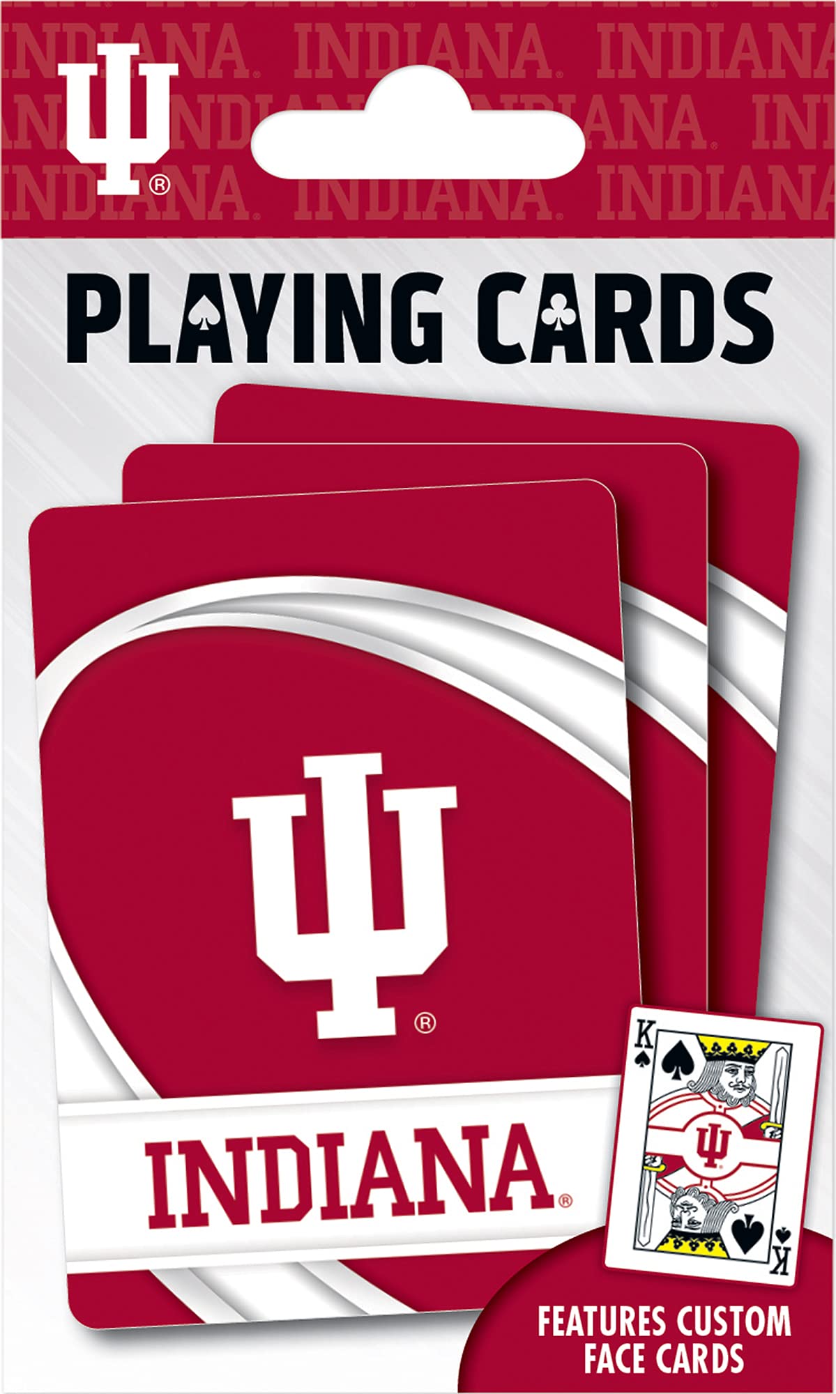 MasterPieces Family Games - NCAA Indiana Hoosiers Playing Cards - Officially Licensed Playing Card Deck for Adults, Kids, and Family