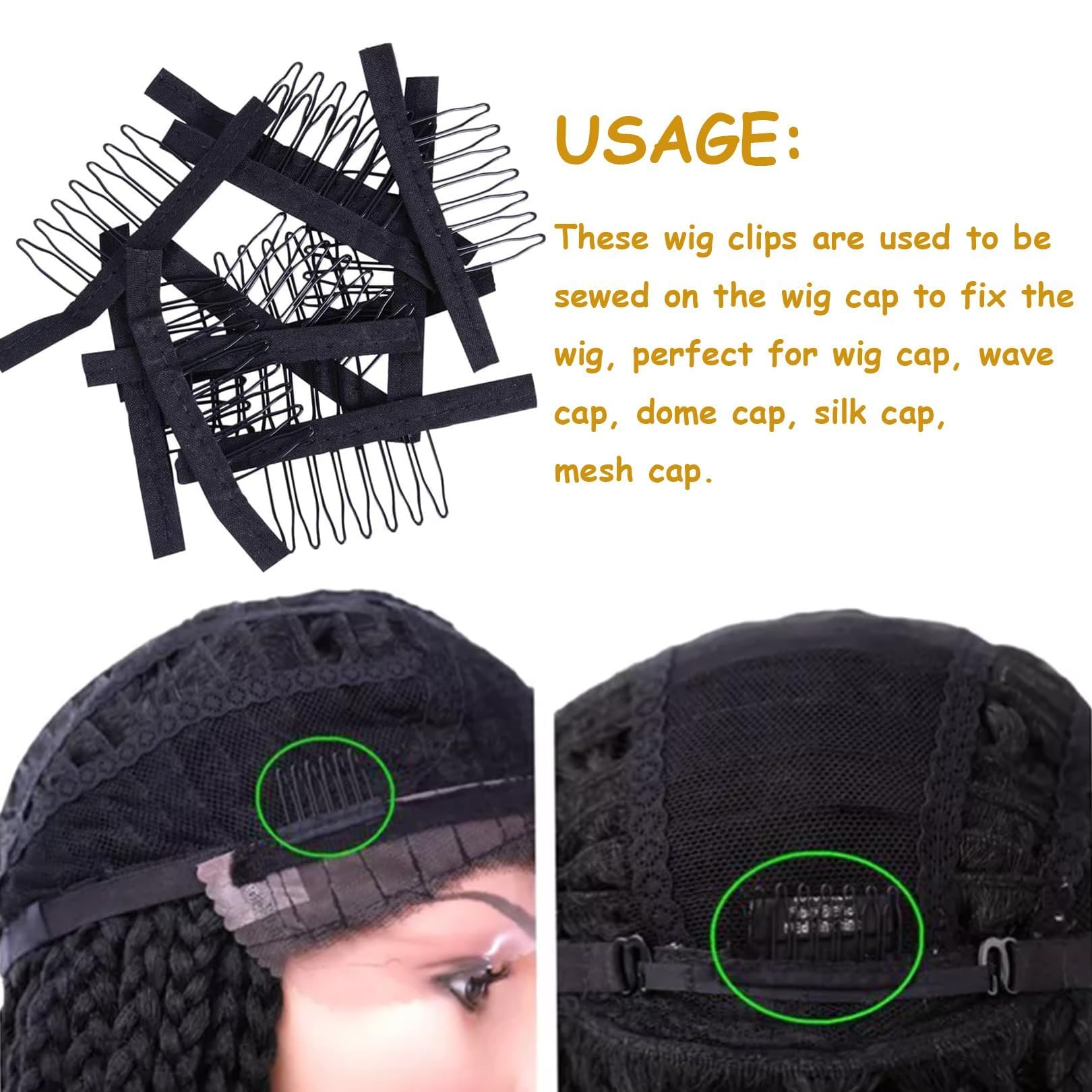 30 Pcs7-Teeth Wig Grip Comb Clips, Secure and Durable Wig Cap Accessories for Women Perfect for DIY Wig Making Styling - Image 3