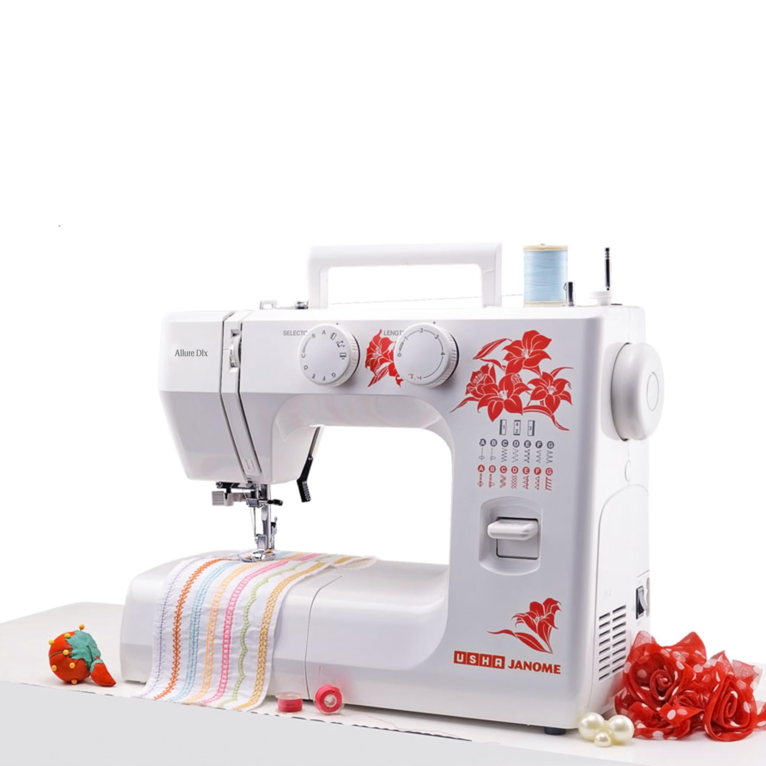 USHA JANOME Allure DLX Electric Sewing Machine -White — Amazon image 3