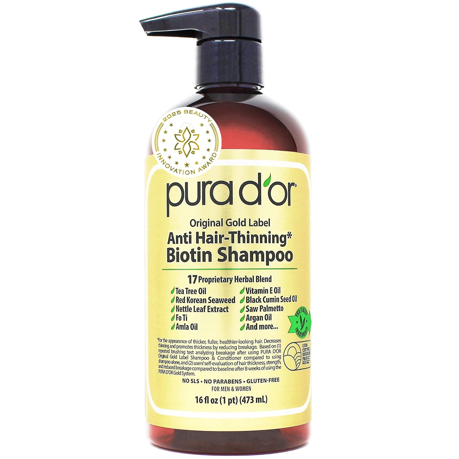PURA D'OR Gold Label: Renew Thinning Hair & Boost Scalp Health PURA D'OR Gold Label: Renew Thinning Hair & Boost Scalp Health