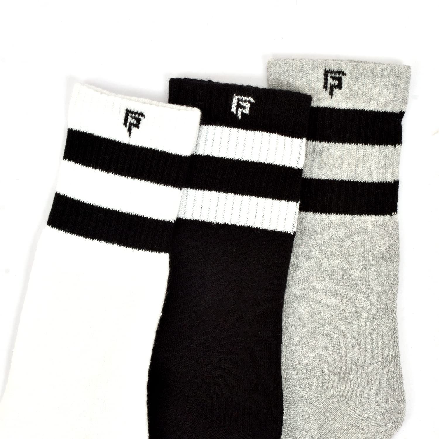 FOOTPRINTS Kids Unisex Organic Cotton & Bamboo Sports Socks | Multicolor | Pack of 3 (9-12 Years) - Image 2 thumbnail