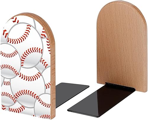 Miniatura 2 de Seamlesss - Sujetalibros decorativos de madera para estantes, habitación de los niños, escritorio, hogar, oficina, libros para revistas, libros,