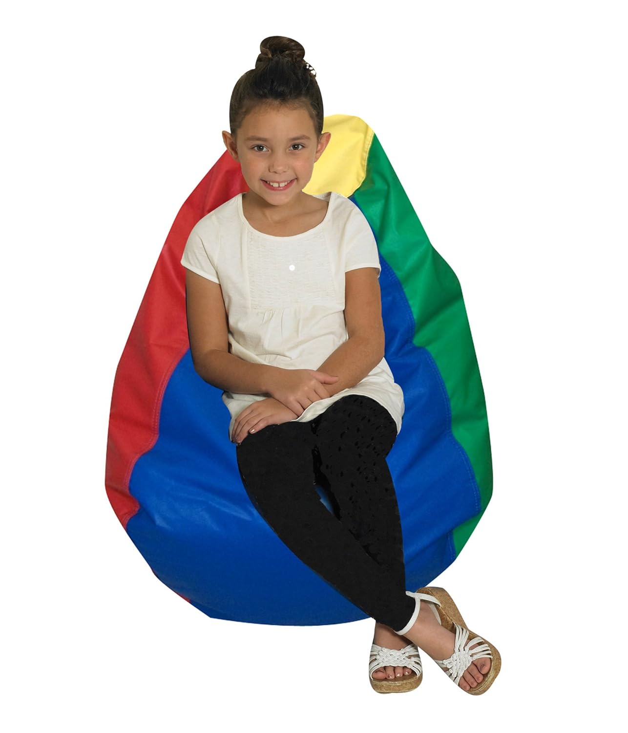 Children's Factory Tear Drop Kids Bean Bag Chair, Flexible
