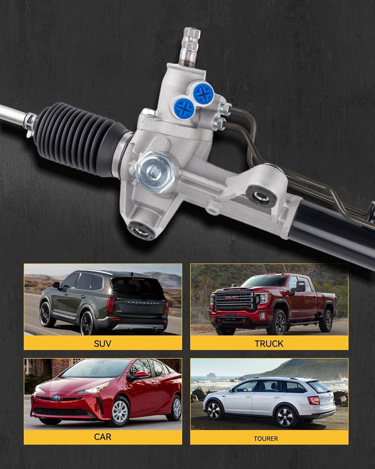 KAC Power Steering Rack and Pinion Assembly Replacement for 2000-2011 Impala 2005-2009 LaCrosse 2003-2005 Century 2003-2004 Regal, Complete Steering Rack and Pinion System Replace 22-186 26056808