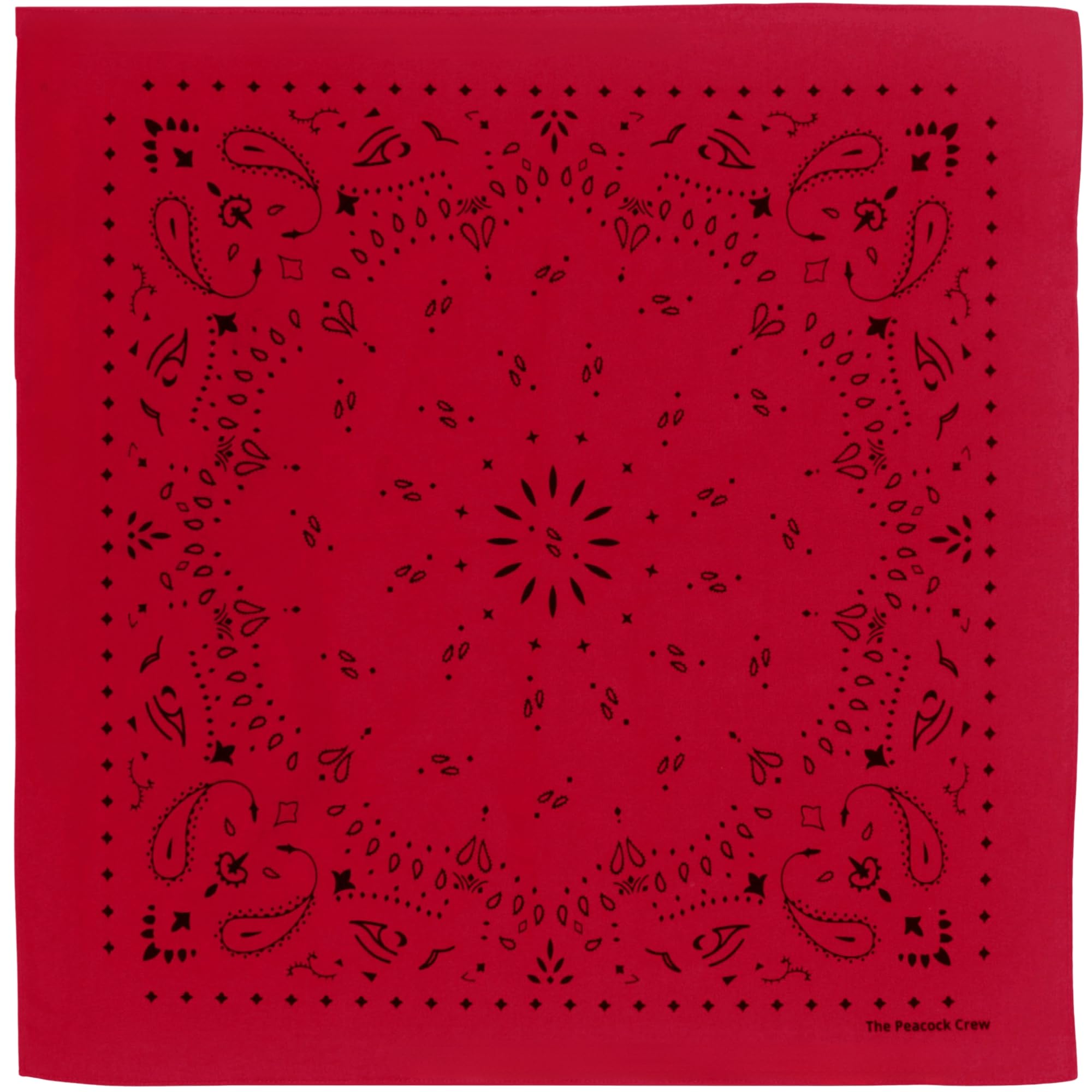 The Peacock Crew Premium Soft Cotton Designer Bandana for Men and Women 22x22 in
