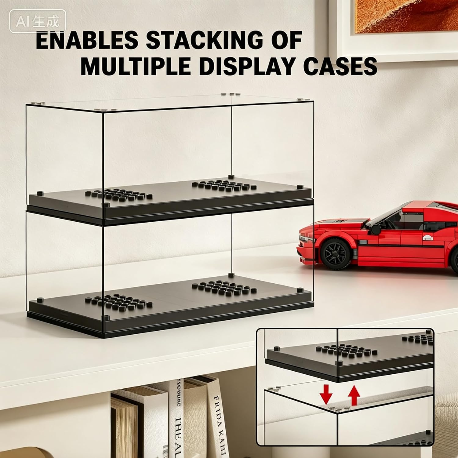 1:28 Model Car Display Case, Acrylic Showcase, 7.6 x 3.7 x 3.3 Inches image 3