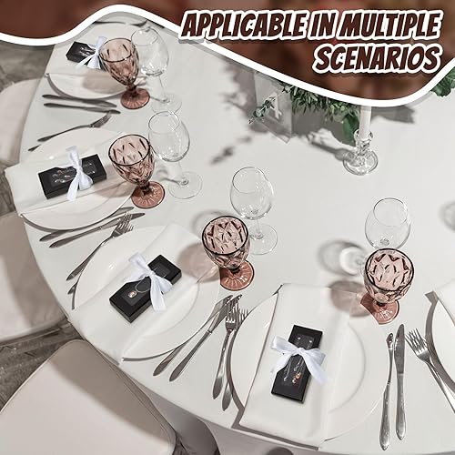 Miniatura 7 de Qilery Caja de embalaje de cajas de papel kraft con ventana transparente, caja de regalo de cinta blanca para llavero, exhibición de almacenamiento