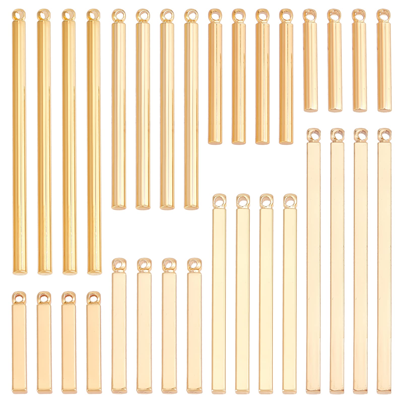Breloques en laiton plaqué or 18k SUNNYCLUE pour la création de bijoux durables