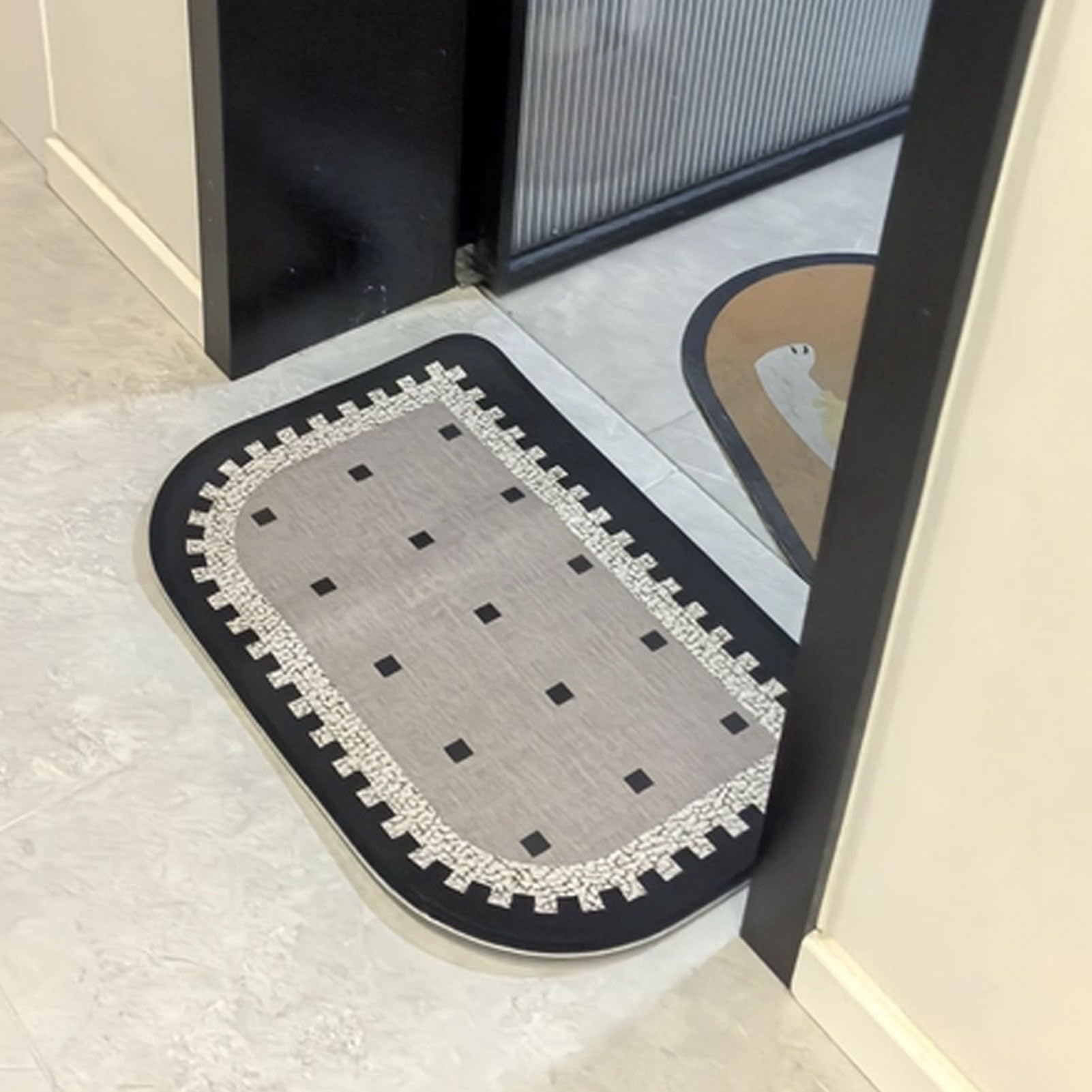 Tappeto Antiscivolo di Piccole Dimensioni in Terra diatomacea, Tappetino Assorbente per Bagno ad Asciugatura Rapida per Comodino, Cucina, Ingresso e Bagno (40x60 cm)