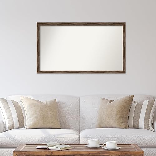 Miniatura 4 de Amanti Art Regis Barnwood Mocha - Espejo estrecho de baño, espejo de pared o espejo de tocador de baño sobre el fregadero (26.75 x 46.75 pulgadas),