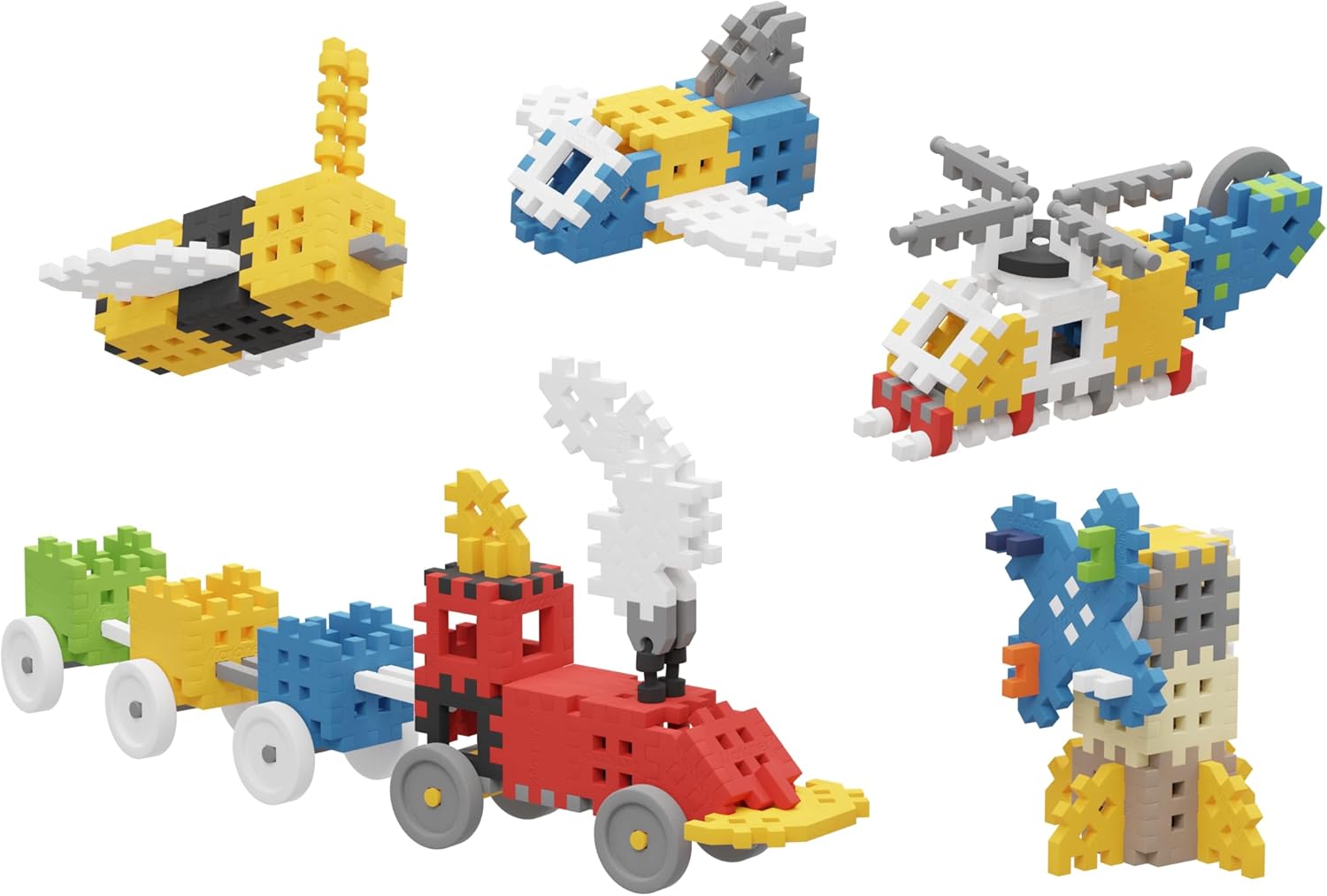 Marioinex Mini Waffle Blocks Constructor Expert 301 Piece Set – Interlocking Building Block with Storage Bag – STEM Educational Toy for Kids Ages 3+ – Creative Gift for Boys and Girls