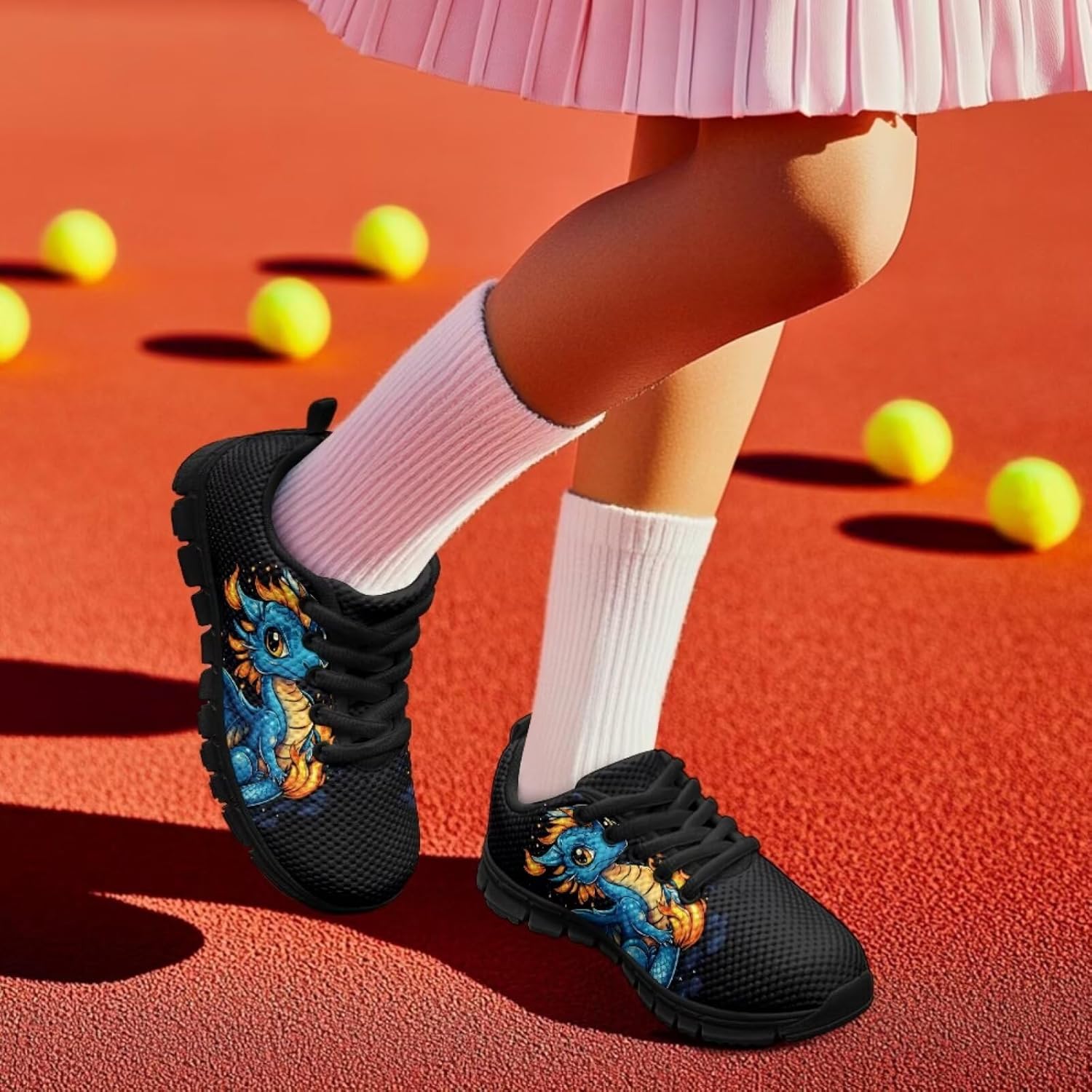 Halloween Shoes for Kids Tennis Shoes Boys Girls Mesh Sneaker Adjustable Sport Athletic Sneakers Lightweight Halloween Shoe