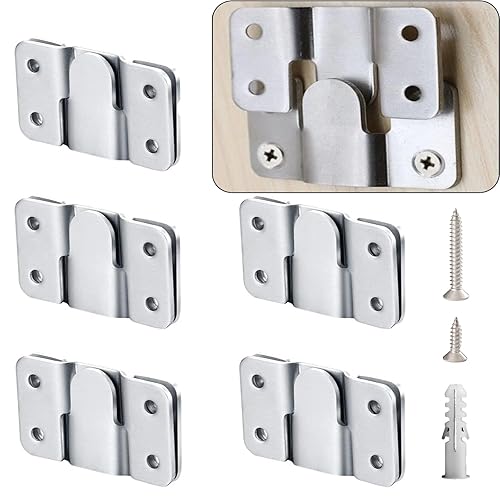 Flush Mount Bracket with Screws 6 Sets Hanging Buckle Kit,