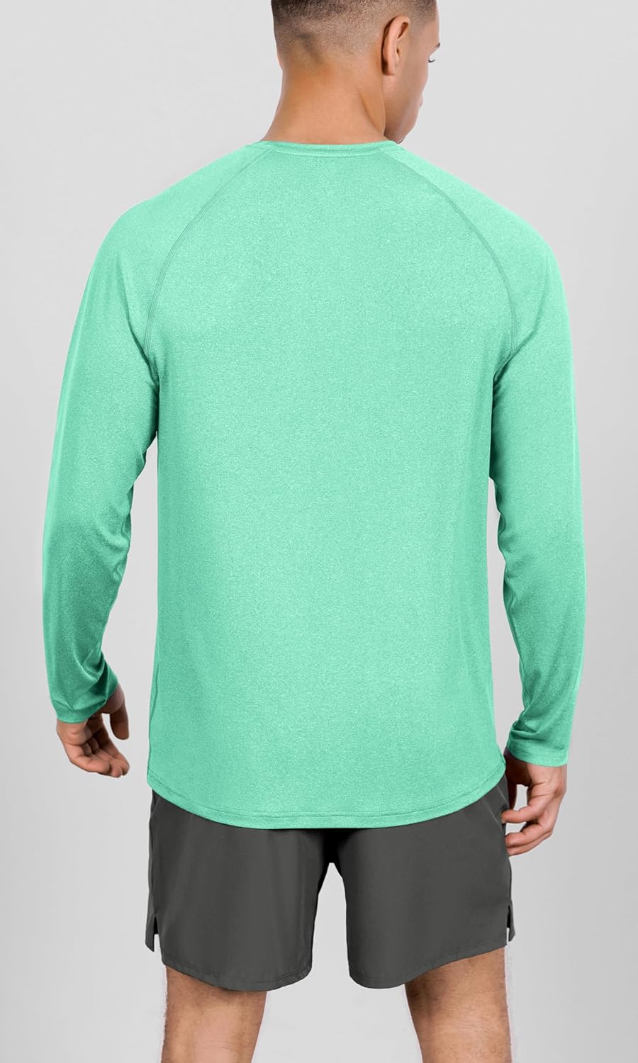 ODODOS Men's Quick Dry Long Sleeve Shirts UPF 50+ Sun Protection SPF Athletic Tops Workout Fishing T-Shirts