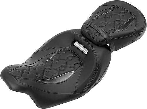 Asiento de motocicleta negro de 2 piezas, asiento de pasajero para Harley Touring Road King Street Glide Electra Glide Ultra Limited 2009-2022