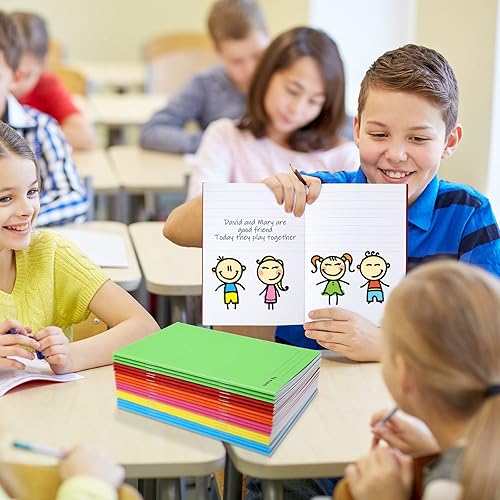 Miniatura 5 de Libros en blanco para que los niños escriban historias, cuadernos en blanco rayados para niños, libros de tapa blanda para diario, escritura,