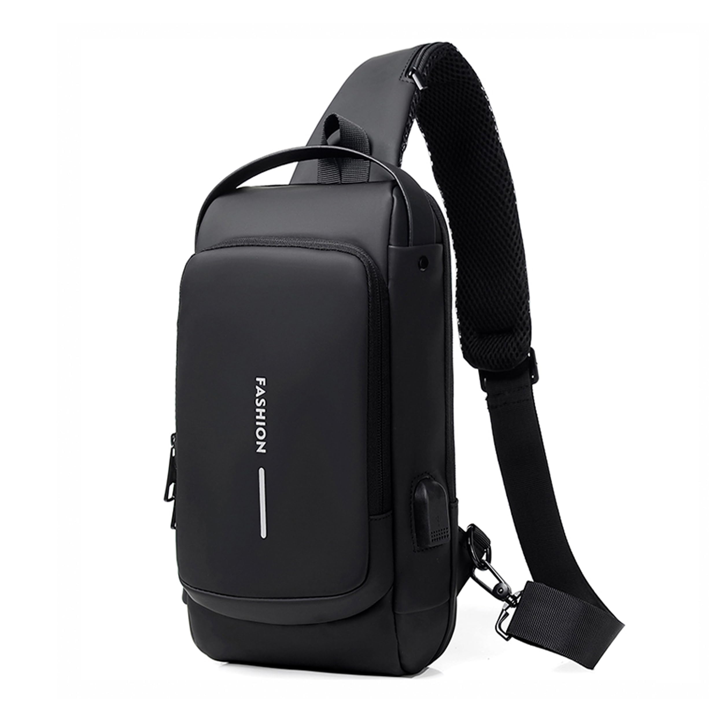 LBOYLOVE Anti theft Crossbody Sling bag,Shoulder Backpack, Waterproof and Anti-Theft Leisure Motorcycle Chest Bag for Both Men And Women, with a Usb Charging Port, Suitable for Hiking
