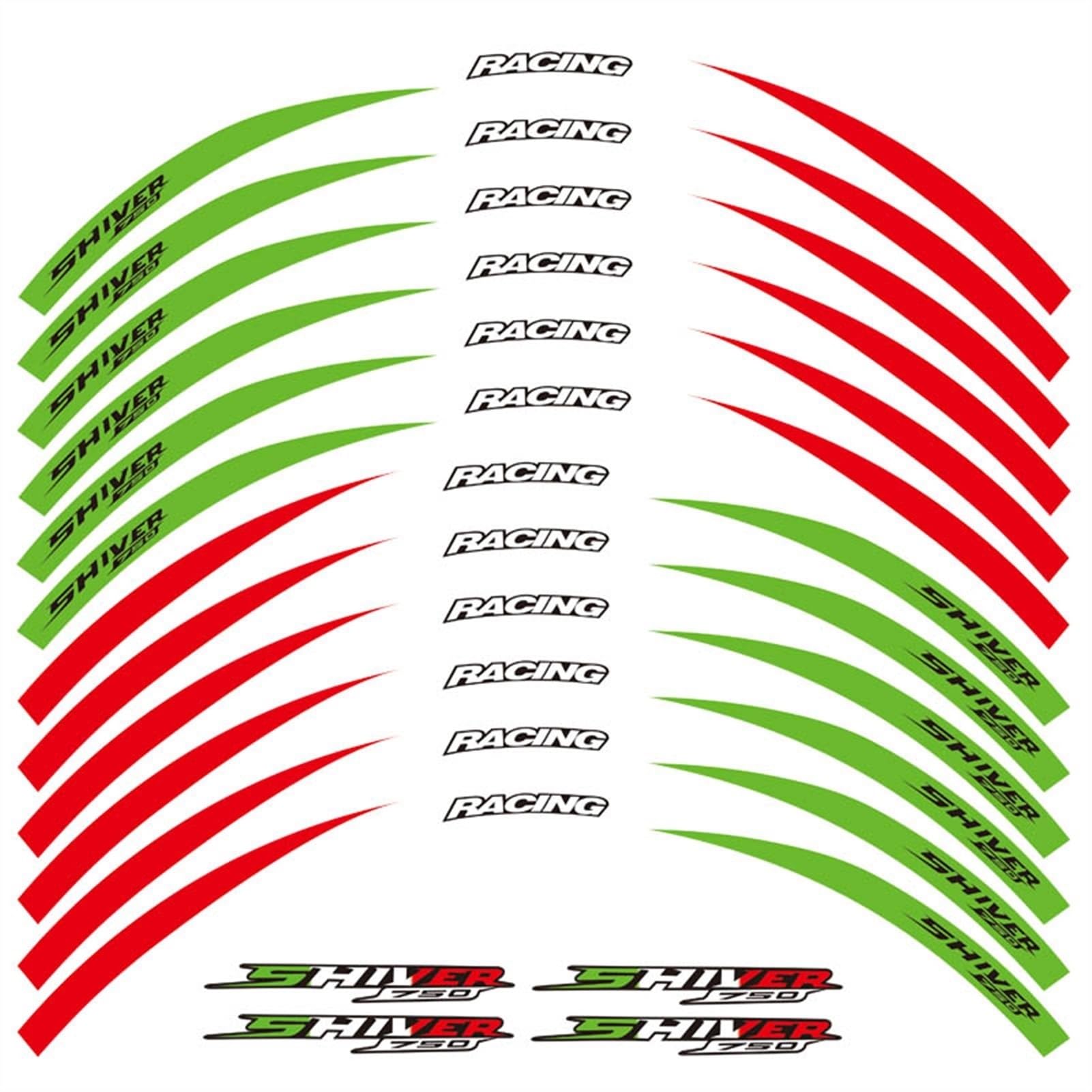 Motorcycle Wheel Sticker Tire Reflective Stripes Stickers Rim Decal for Aprilia for Shiver 750(Color21)