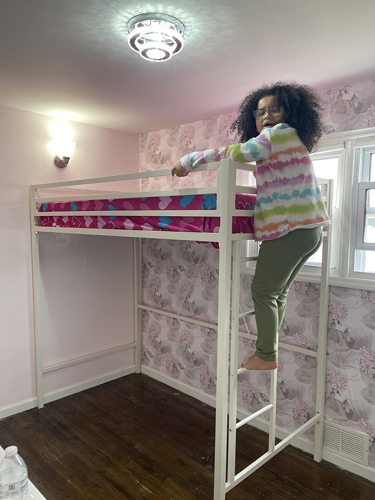 43/mo Finance ikalido Metal Loft Bed Twin Size, Multifunctional Twin