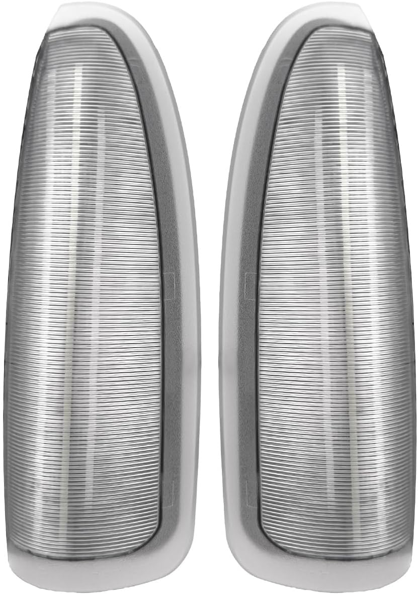 RECON Fits 03-07 Super Duty & Excursion Premium LED Side Mirror Lights Ultra Bright White Running Lights & Amber Turn Signals - Clear Lens