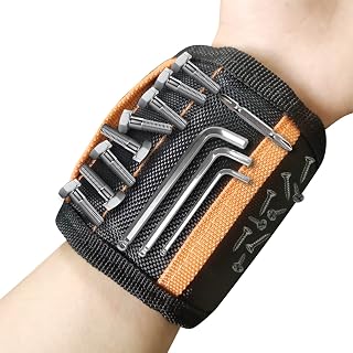 Magnetic Wristband Tool for Holding Screws, Nails, Drill Bits, Gifts for Dad, Men, Husband, Boyfriend, Him, DIY Handyman Electrician Carpenter Tool Belt