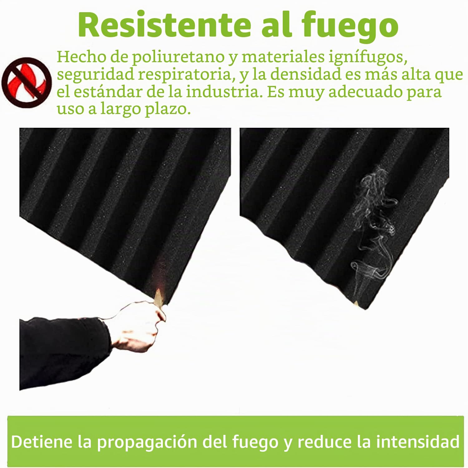 Foneso Espuma Acústica, 30x30x5 cm (Densidad: 25 kg/m³) pared Absorbente de Sonido de alta Densidad 3D, Materiales de Aislamiento Acústico para Salas de Grabación y Oficinas (Negro, 48 Piezas)