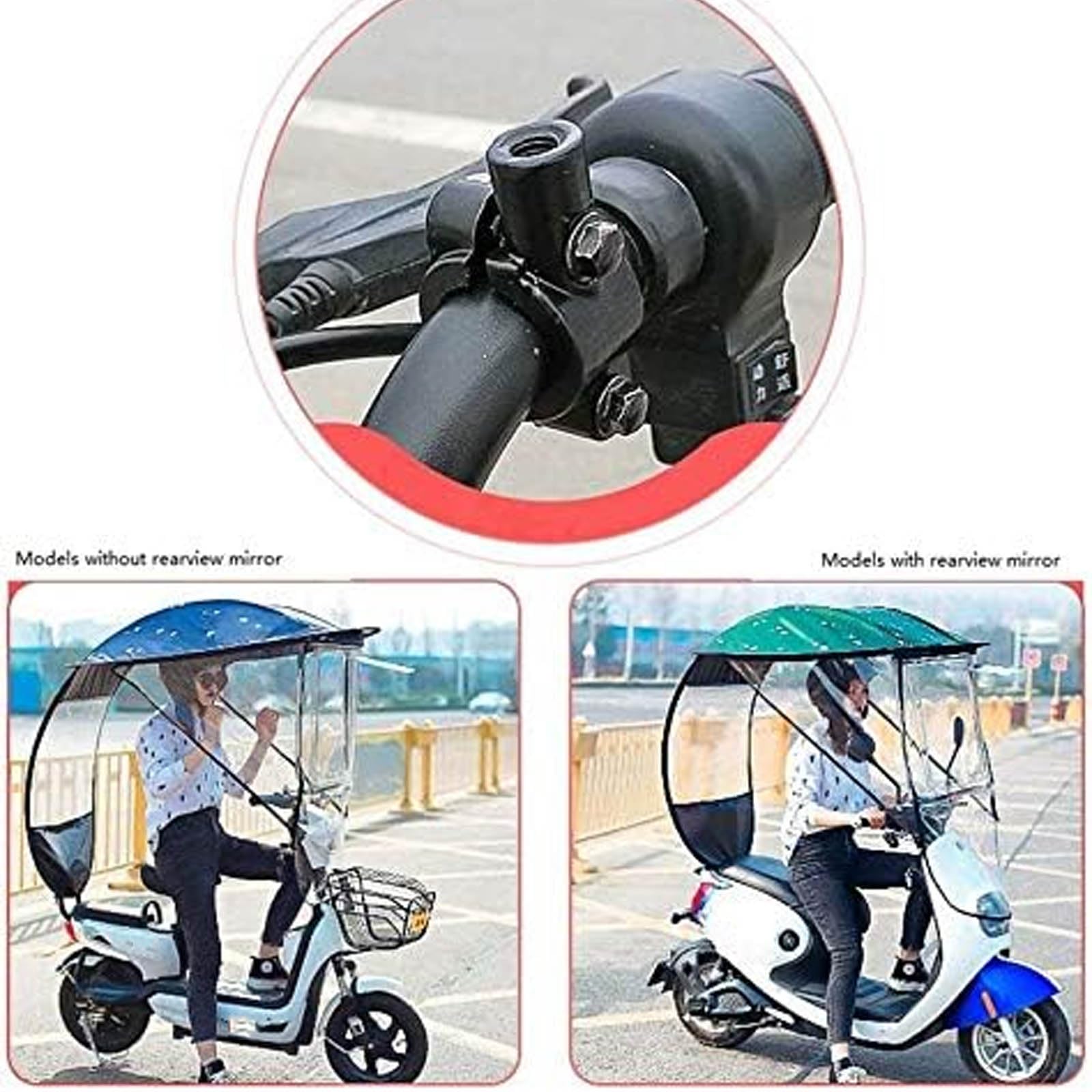 Copertura parasole per moto, impermeabile, antipioggia, per bicicletta, universale, pieghevole, per moto elettriche e veicoli a batteria