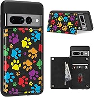 Vista 17 de Funda para Google Pixel 7 Pro con ranura para tarjetero, funda de piel sintética, doble cierre magnético y cubierta duradera de TPU a prueba