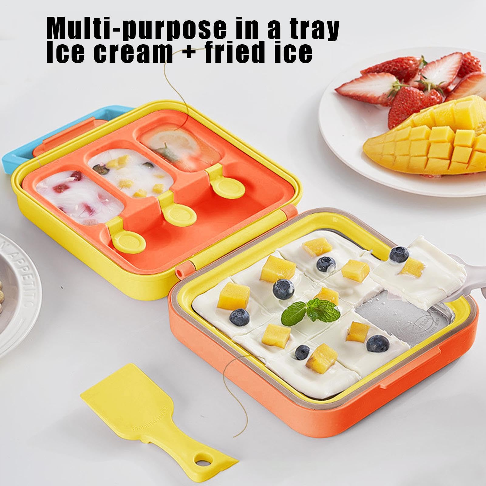 Moldes Para Polos Máquina Reutilizable 2 en 1 Para Yogur | Bandeja Multifuncional para Rollos de Yogur, Herramienta de Fácil Liberación para Postres en Reuniones