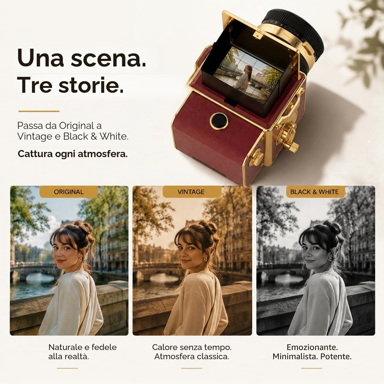 Fotocamera Digitale Vintage, Fotocamera Retro 64MP 2.7K Point and Shoot con Autofocus, Schermo IPS da 2" a Livello Vita e Scheda TF da 16GB, Fotocamera Compatta 16X Zoom per Principianti e