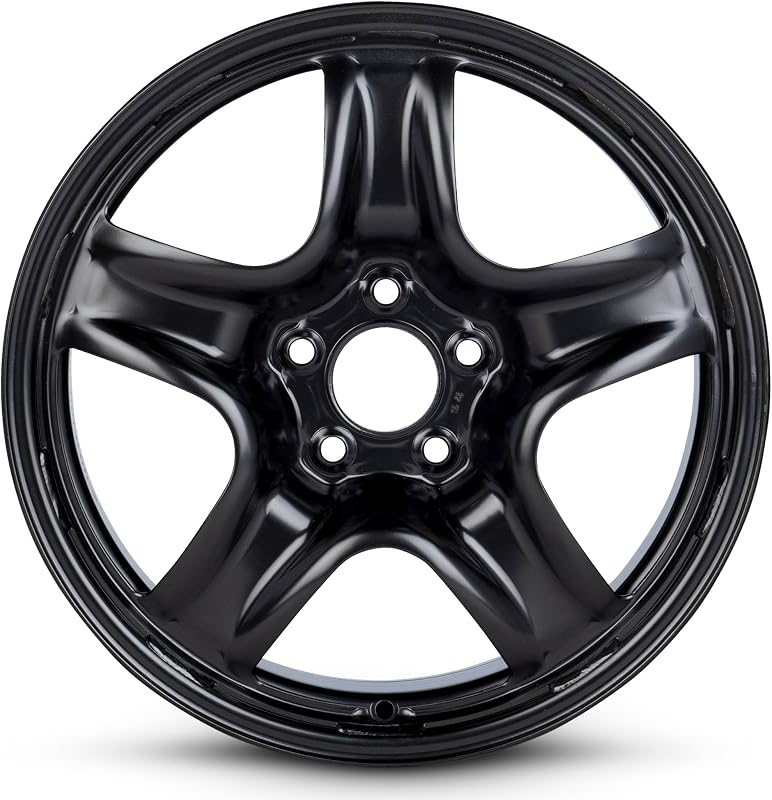 For 2005-2012 Chevrolet Malibu 17 Inch Black Painted Steel Rim - OE Direct Replacement - Road Ready Car Wheel