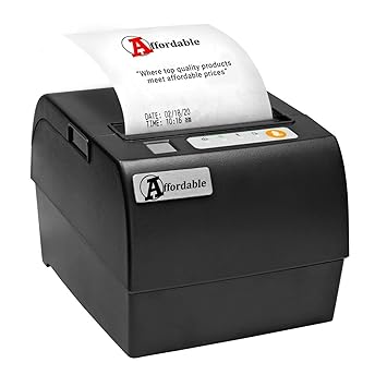 Affordable Thermal Receipt Printer POS Thermal Printer USB Mini Thermal Printer for Shops, Bookstores, Boutiques USB Connection Compatible with MAC, Android, Windows 80mm Paper