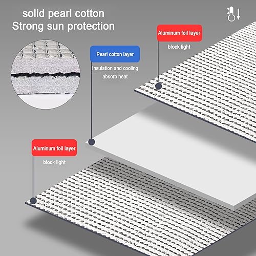 Miniatura 6 de Privacy Window Film Aluminized Insulation Film,Reflective Blackout Window Film,Heat Control Anti UV Window Tint,Waterproof Sun Block Window