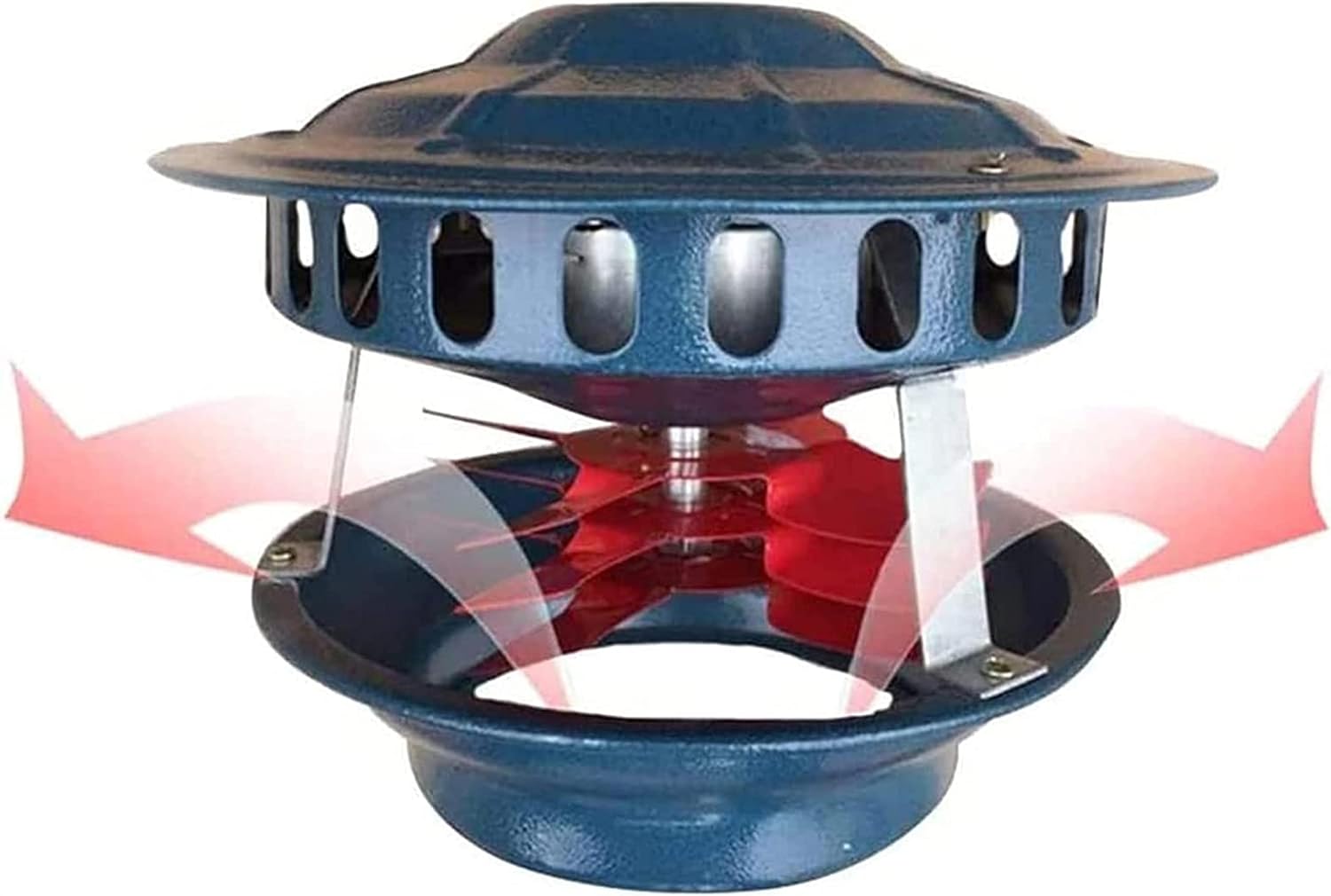 Chimney Fan, Flue Fan, Smoke Evacuator Fireplace Exhaust Fan, Chimney Draft Inducer Chimney Exhaust Fan for Barbecue Air Extractor,60w 6 Leaves