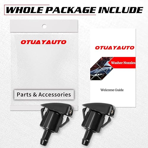 Miniatura 43 de Kit de boquillas de limpiaparabrisas de repuesto para Jeep Liberty 08-12, Jeep Commander 06-10, Dodge Nitro 07-11, manguera de chorro y líquido