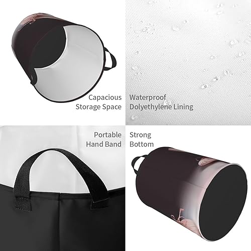 Miniatura 4 de Cesta circular con estampado de zapatos de ballet, impermeable, cesta organizadora de almacenamiento con asas, para ropa, juguetes, tamaño mediano