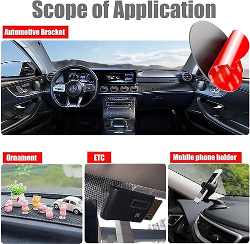 Miniatura 4 de Almohadillas adhesivas adhesivas para soporte magnético de teléfono de automóvil, 8 piezas de cinta circular de 2.2 pulgadas, resistente al calor,