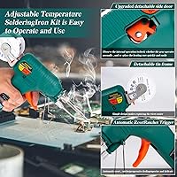 Vista 5 de Kit de pistola de soldadura Larlarsa - Kit de soldador con temperatura ajustable 180-520°C, botón de ENCENDIDO/APAGADO, pistola de soldadura LED