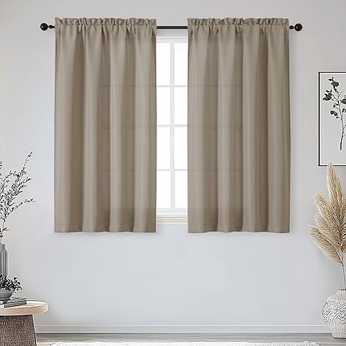 Miniatura 67 de OWENIE Bob Linen Cortinas de Lino de 96 Pulgadas Extra Largas Juego de 2 Paneles para Sala de Estar Dormitorio, Filtrado de Luz Cortinas de Ventana