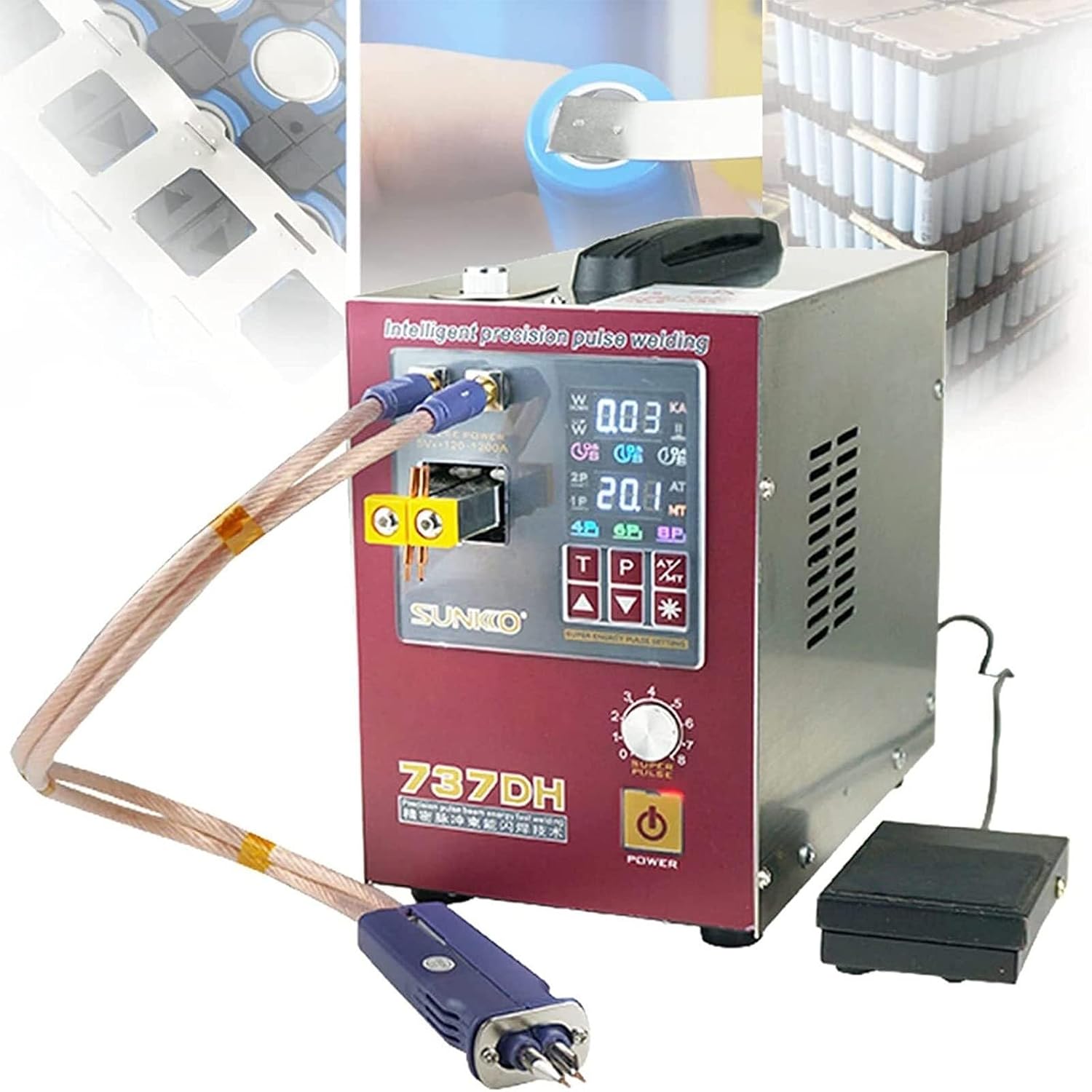 Cordless Spot Welder Pulse Spot Welder Portable Battery Welder for 18650 14500 Lithium Battery Pack, Induction Delay Battery Spot Welder