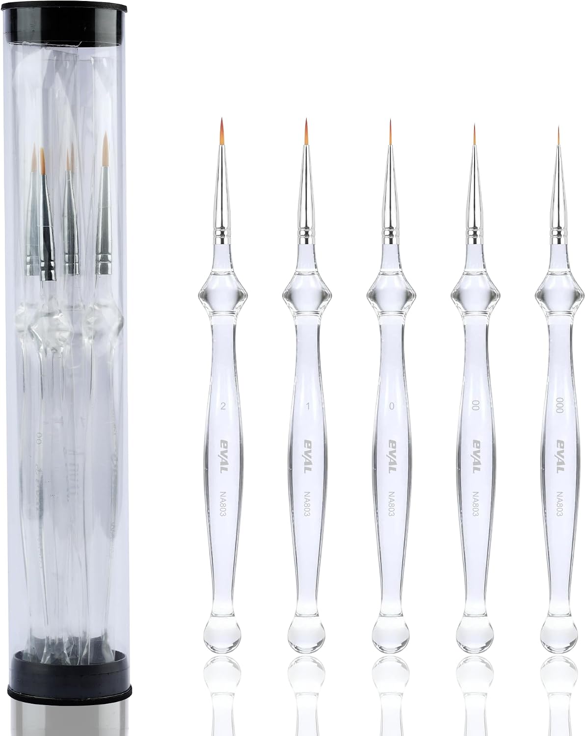 Detail Paint Brushes Set 5pcs Miniature Brushes for Fine Detailing & Art Painting, Mini Painting Brush for Acrylic, Oil, Watercolor, Gouache, Models