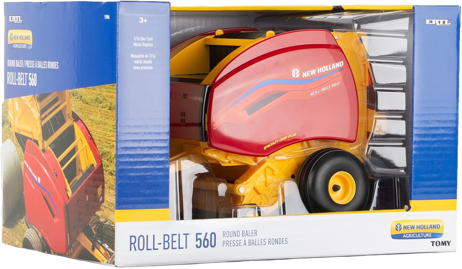 ERTL 1/16 New Holland Roll-Belt 560 Round Baler with Bales 13986