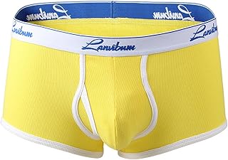 Loción para Hombre Gran Ropa Interior A de Algodón Roscado para Hombres, Color Sólido, Cómodo, Absorbente, Secado Rápido, Transpirable, Pantalones de Cuatro Esquinas Tops de Pijama de Franela para