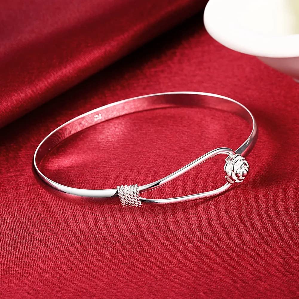 Bracelet Flowers Bangle 925 le cadeau ajustable idéal pour elle