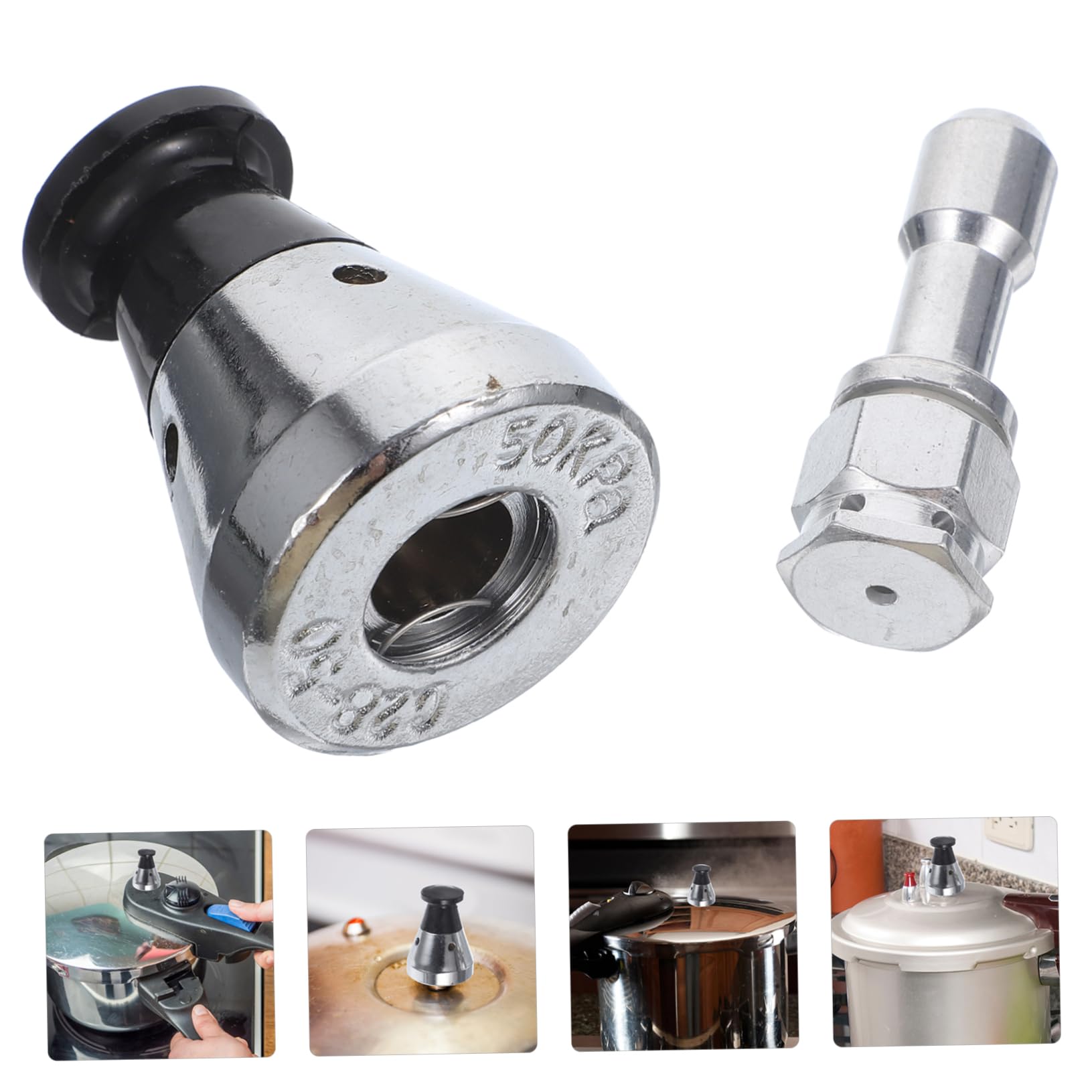 Joyangy Pressure Cooker Valve Set - 2 Pack, 80KPA Safety Regulator With Anti-Clog Design