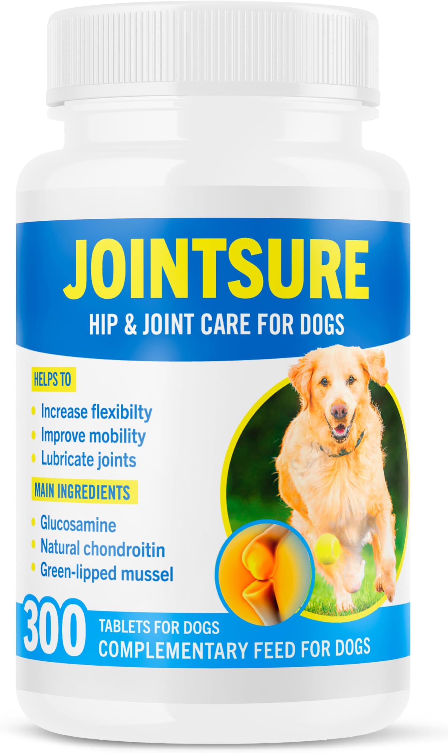 – Joint Supplements for Dogs – 300 Tabs, Aids Stiff Joints, Supports Joint Structure & Maintains Mobility in Adult/Senior Dogs | Advanced Formula with glucosamine. Helps Arthritis Relief (pack varies)