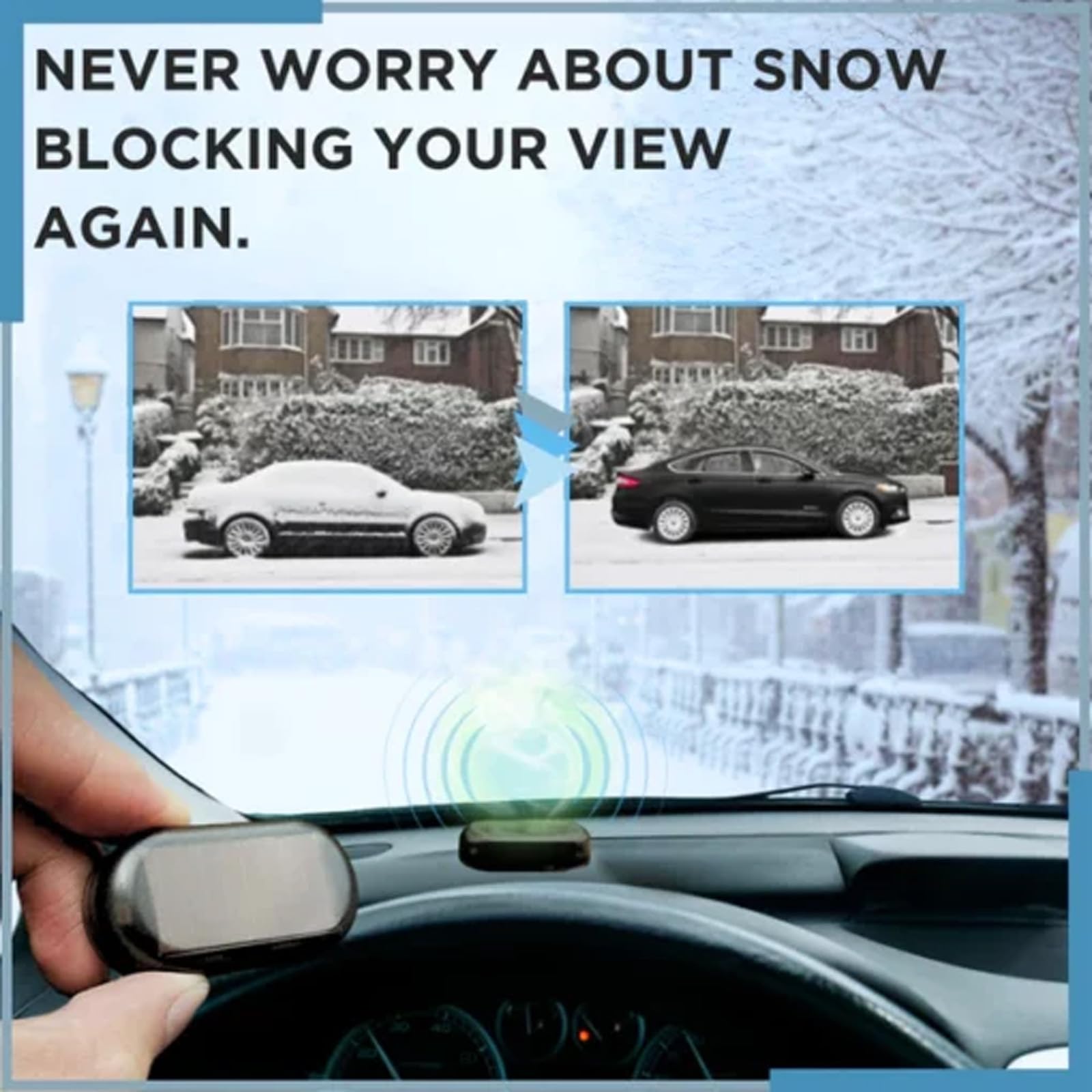 Strumento Antigelo Anti-Interferenza per Auto, Dispositivo Elettromagnetico Rimozione Neve, Riscaldatore Portatile