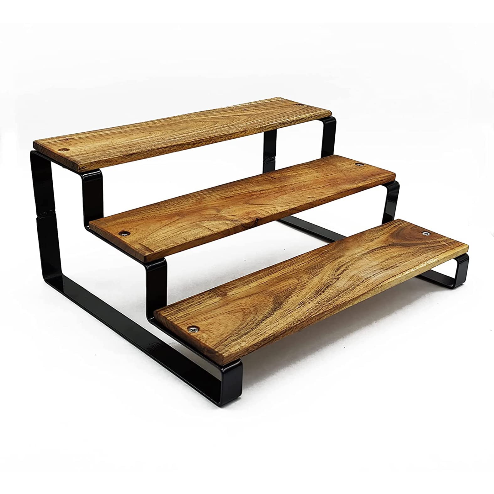 Xllent Wooden Cupboard Kitchen Space Organizer, 3 Steps Stand for Kitchen - Set of 1 (Assembled)