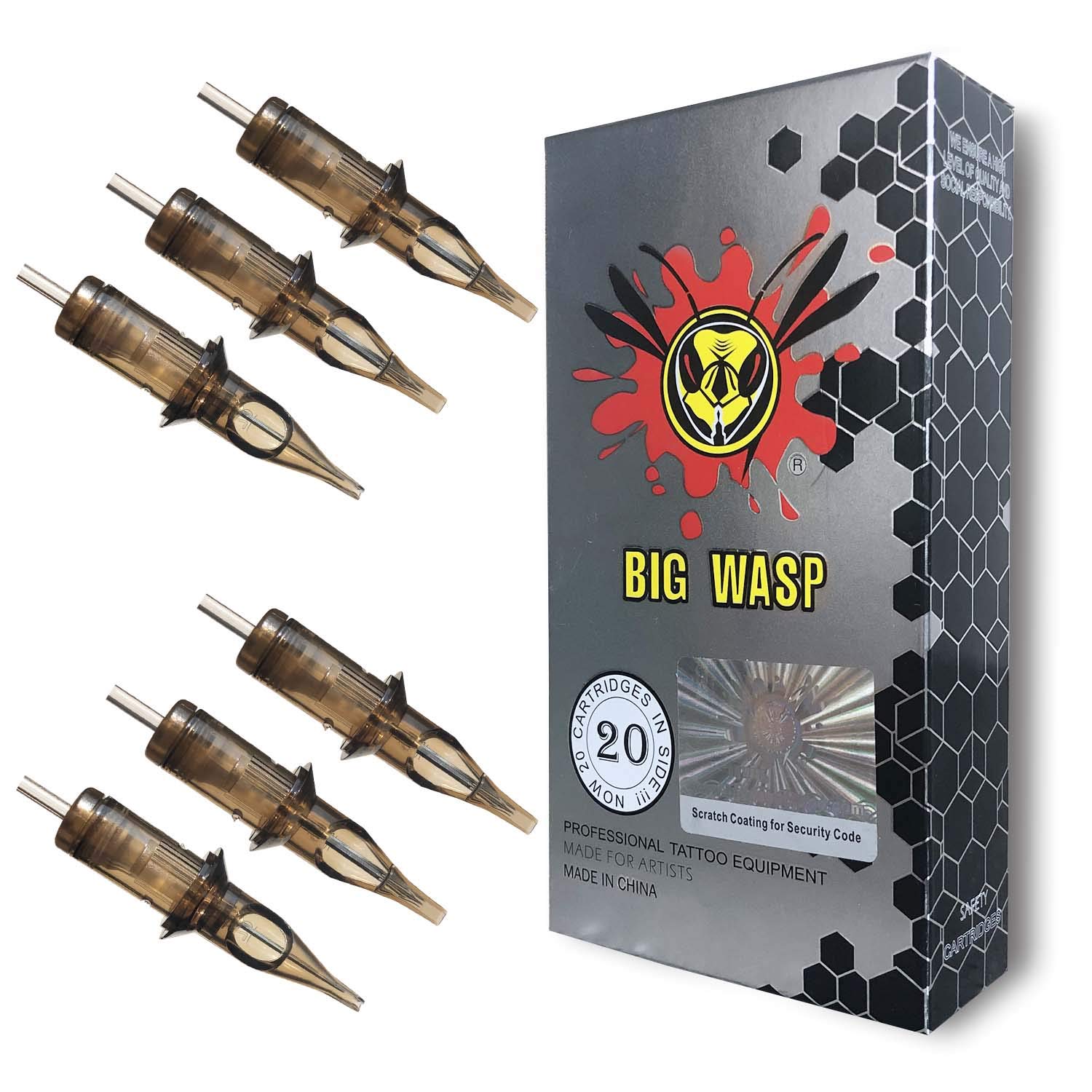 BIGWASP #12 Standard 5RM Tattoo Needle Cartridges 5 Curved Magnum 20Pcs (Generation 3)